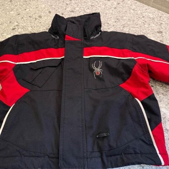 Boys/Kids Spyder Brand Winter Insulated Black and Red Ski/Snow Jacket-Size 4 - Picture 7 of 10
